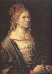 Albrecht Durer Portrait of the Artist Holding an Erynganeum (mk05) china oil painting image